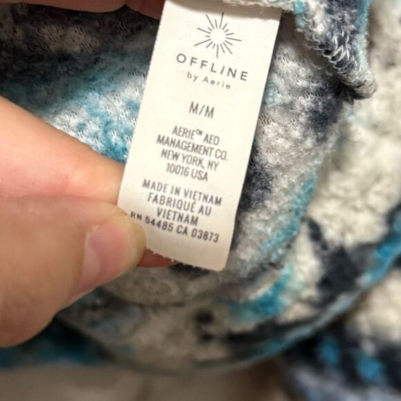 Aerie Blue and Black Patterned Turtleneck Sweater Size M - Picture 8 of 11